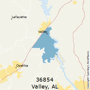 Valley,Alabama County Map