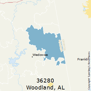 Woodland,Alabama County Map