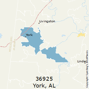 York,Alabama County Map