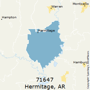 Hermitage,Arkansas County Map