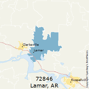 Lamar,Arkansas County Map