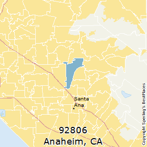 Anaheim,California County Map