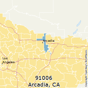 Arcadia,California County Map