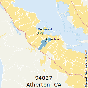 Atherton,California County Map
