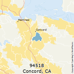 Concord,California(94518) Zip Code Map