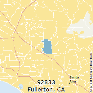 Fullerton,California County Map