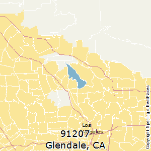 Glendale,California County Map