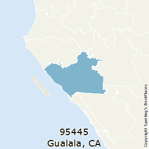 Gualala,California County Map