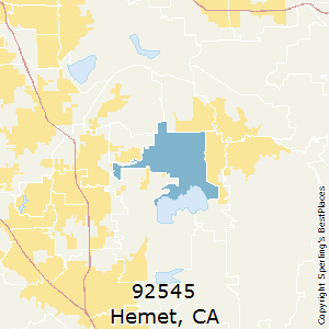 Hemet,California County Map