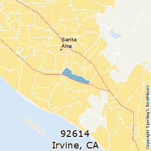 Irvine,California County Map