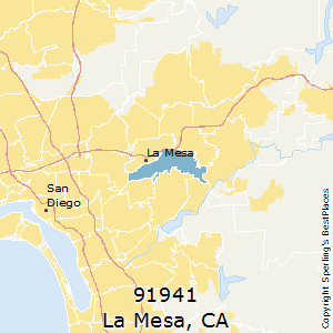 La_Mesa,California County Map