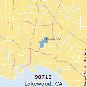 Lakewood,California County Map