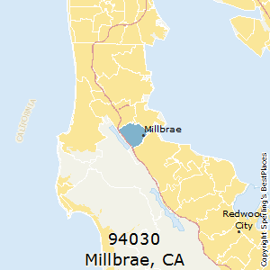 Millbrae,California County Map