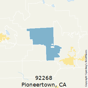 Pioneertown,California County Map