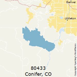 Conifer,Colorado County Map