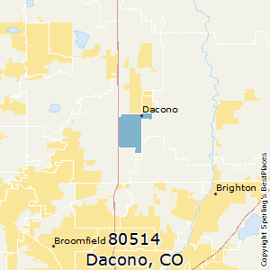 Dacono,Colorado County Map