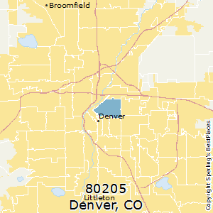 Denver,Colorado(80205) Zip Code Map