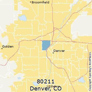 Denver,Colorado County Map