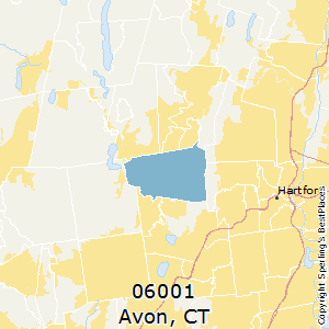 Avon,Connecticut County Map