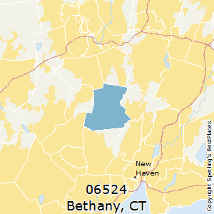 Bethany,Connecticut County Map