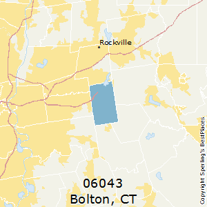 Bolton,Connecticut County Map