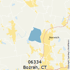 Bozrah,Connecticut County Map