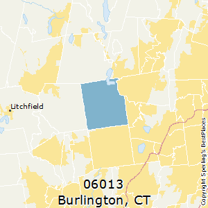 Burlington,Connecticut County Map