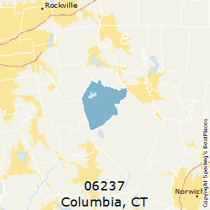 Columbia,Connecticut County Map