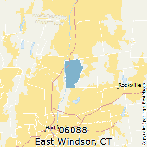 East_Windsor,Connecticut County Map