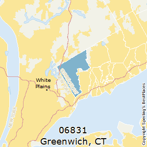 Greenwich,Connecticut(06831) Zip Code Map