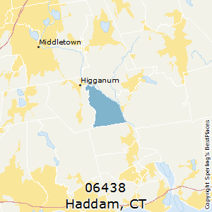 Haddam,Connecticut County Map