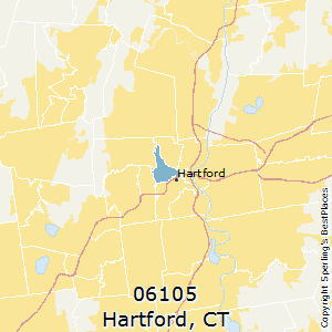 Hartford,Connecticut County Map