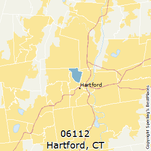 Hartford,Connecticut County Map