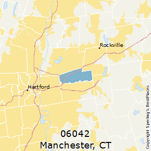 Manchester,Connecticut County Map