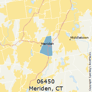 Meriden,Connecticut County Map