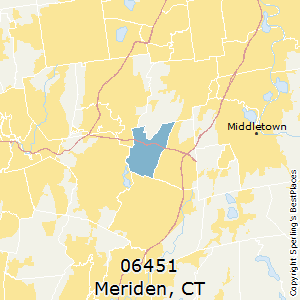 Meriden,Connecticut County Map