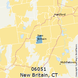 New_Britain,Connecticut County Map