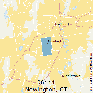 Newington,Connecticut County Map