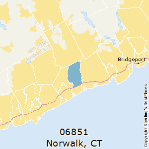 Norwalk,Connecticut(06851) Zip Code Map