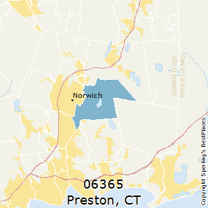 Preston,Connecticut(06365) Zip Code Map
