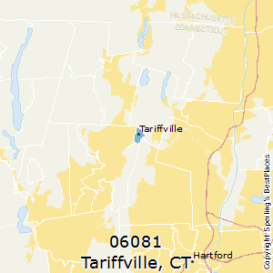 Tariffville,Connecticut County Map