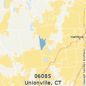 Unionville,Connecticut County Map