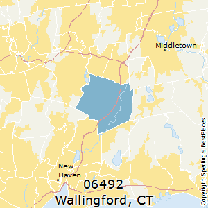 Wallingford,Connecticut County Map