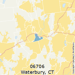 Waterbury,Connecticut County Map