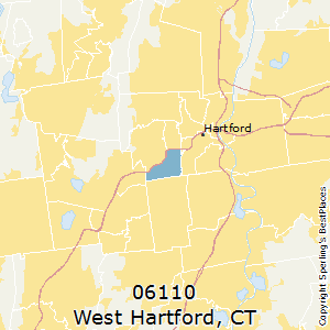 West_Hartford,Connecticut County Map