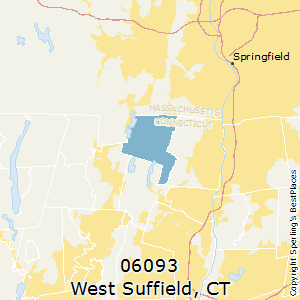 West_Suffield,Connecticut County Map
