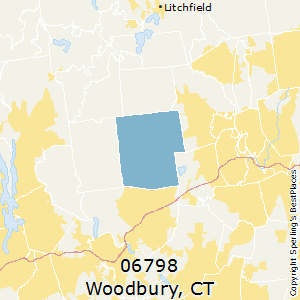 Woodbury,Connecticut County Map