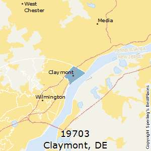 Claymont,Delaware County Map