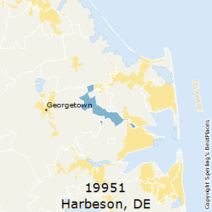 Harbeson,Delaware County Map