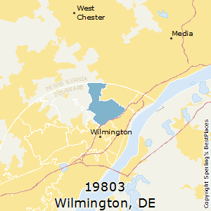 Wilmington,Delaware County Map